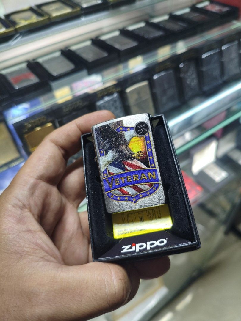 Zippo Veteran Eagles (Category: Vintage Collectibles) located in Paranaque City. Submitted by Sensation (Listing ID 1470689354, Image 1). Description: Free refill of Zippo fluid if booked via lalamove (upon request).