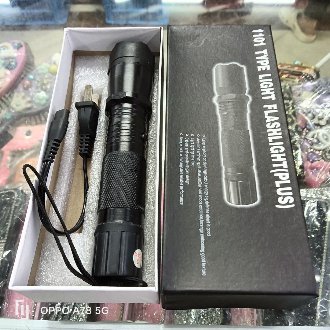 1101 flashlight electric shock self defense (Category: Lighting) located in Manila. Submitted by iliasjen (Listing ID 1470835859, Image 1). Description: .