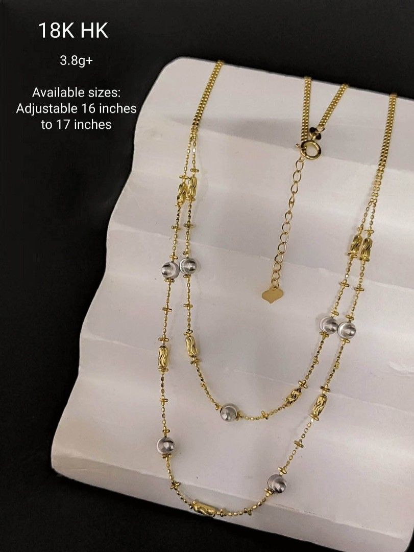 18k Hk gold necklace (Category: Necklaces) located in Manila. Submitted by bhelgoldseller2ndaccount (Listing ID 1470877636, Image 1). Description: New!!✨New!!✨New!! Authentic 18k Hk Golds 💯pawnable/naisasanla 💯with high appraisal rate 💯good investment 💯Direct supplier price 👉OPEN for resellers 🌺please take time to evaluate their actual sizes and grams 👉Best panggift for all occasions ✅ Sold per grams not per piece Kya lowest price ✅With pr