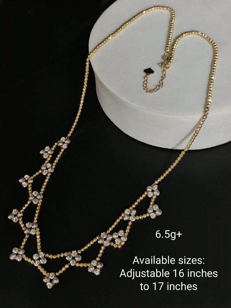 18k Saudi gold necklace (Category: Necklaces) located in Manila. Submitted by bhelgoldseller2ndaccount (Listing ID 1470876884, Image 1). Description: New!!✨New!!✨New!! Authentic 18k Saudi Golds 💯pawnable/naisasanla 💯with high appraisal rate 💯good investment 💯Direct supplier price 👉OPEN for resellers 🌺please take time to evaluate their actual sizes and grams 👉Best panggift for all occasions ✅ Sold per grams not per piece Kya lowest price ✅W