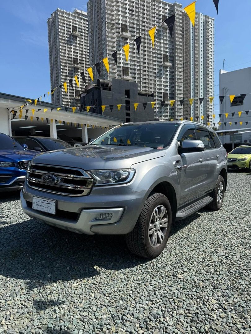 2018 Ford Everest Trend (Category: Used Cars) located in Pasig City. Submitted by mad_cars (Listing ID 1470812962, Image 2). Description: 2018 FORD EVEREST TREND 2.2L DSL AUTOMATIC TRANSMISSION ₱688,000 (AVAILABLE FOR FINANCING ZERO PERCENT PROCESSING FEE UNTIL) Aluminum Metallic 1 ending plate 63tkms mileage 2.2L Diesel engine Automatic Transmission All power All stock / original Address: Elements Rosemarie Pasig Boulevard, Brgy Kapitolyo Pasig.