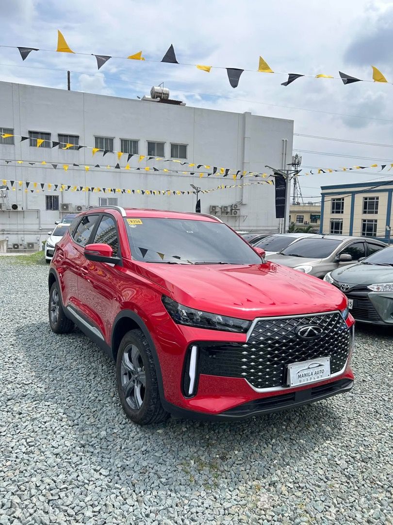 2025 Chery Tiggo 5 (Category: Used Cars) located in Pasig City. Submitted by mad_cars (Listing ID 1470791401, Image 3). Description: 2025 CHERY TIGGO CROSS GAS AUTOMATIC TRANSMISSION 555,000 (AVAILABLE FOR FINANCING ZERO PERCENT PROCESSING FEE UNTIL) Red 1.5L Gasoline Engine 5 ending plate 9tkms mileage Automatic Transmission LED Headlights LED Daytime Running Lights (DRL) Address: Elements Rosemarie Pasig Boulevard, Brgy Kapitolyo Pasig. Googlem