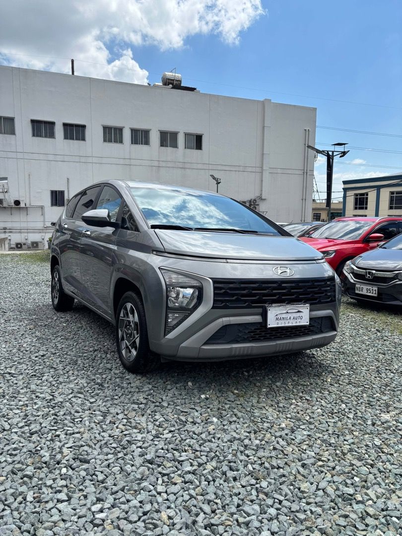 2025 Hyundai Stargazer Gls (Category: Used Cars) located in Pasig City. Submitted by mad_cars (Listing ID 1470755261, Image 3). Description: 2025 HYUNDAI STARGAZER GLS GAS AUTOMATIC TRANSMISSION ₱629,000 (AVAILABLE FOR FINANCING ZERO PERCENT PROCESSING FEE UNTIL) Silver Automatic Transmission 1.5L Gasoline Engine 8 ending plate 30tkms mileage Push Start & Smart Key Address: Elements Rosemarie Pasig Boulevard, Brgy Kapitolyo Pasig. Googlemap or Wa