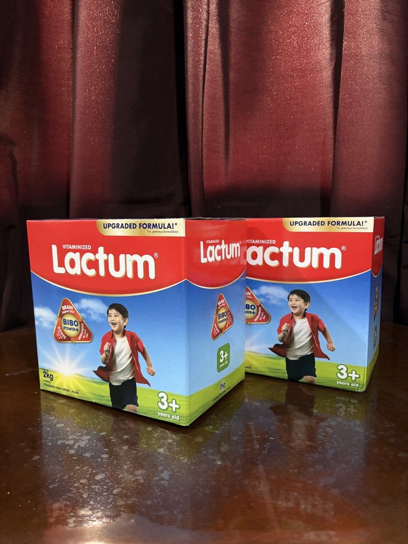 2 boxes Lactum 3+ Years Old Powdered Milk Drink Plain 2kg (Category: Beverages) located in Caloocan City. Submitted by wesleytenacity (Listing ID 1470512982, Image 2). Description: -2 boxes of 2kg -Price is slightly negotiable - Product: Lactum 3+ Years Old Powdered Milk Drink - Flavor: Plain - Total Weight: 2kg (Comes in four convenient 500g packs) - Formula: Upgraded with Bibo Power+ to support brain development, immunity, and strong bones - Co