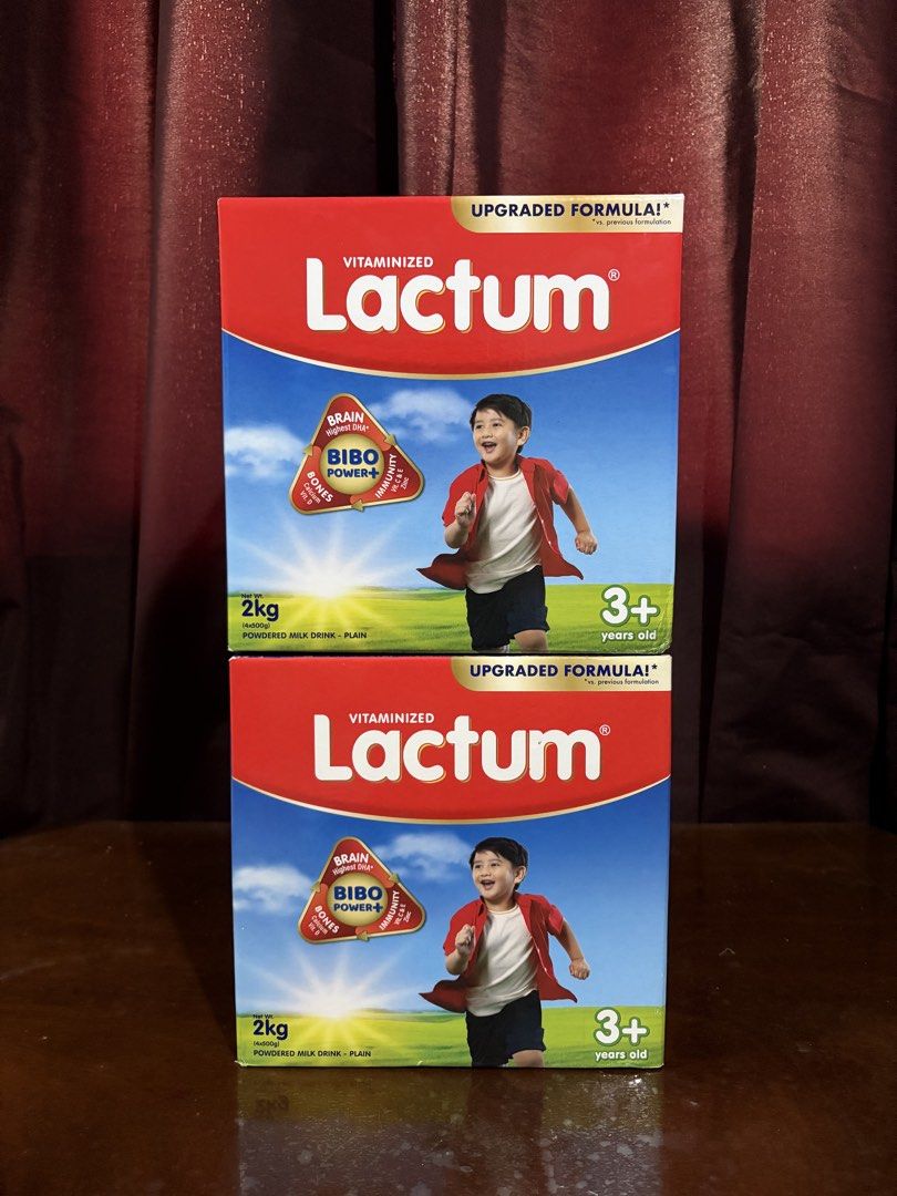 2 boxes Lactum 3+ Years Old Powdered Milk Drink Plain 2kg (Category: Beverages) located in Caloocan City. Submitted by wesleytenacity (Listing ID 1470512982, Image 3). Description: -2 boxes of 2kg -Price is slightly negotiable - Product: Lactum 3+ Years Old Powdered Milk Drink - Flavor: Plain - Total Weight: 2kg (Comes in four convenient 500g packs) - Formula: Upgraded with Bibo Power+ to support brain development, immunity, and strong bones - Co