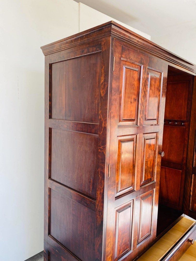 2 Door Wardrobe/Closet with 2 Pullout Drawers (Category: Shelves, Cabinets & Racks) located in Manila. Submitted by justinlei.103 (Listing ID 1470924791, Image 2). Description: “JAPAN SURPLUS” 2-DOOR ROSEWOOD CLOSET / WARDROBE WITH 2 PULL OUT DRAWERS SIZE: 48L” x 24W” x 73H” inches (AS-IS ITEM) IN GOOD CONDITION.