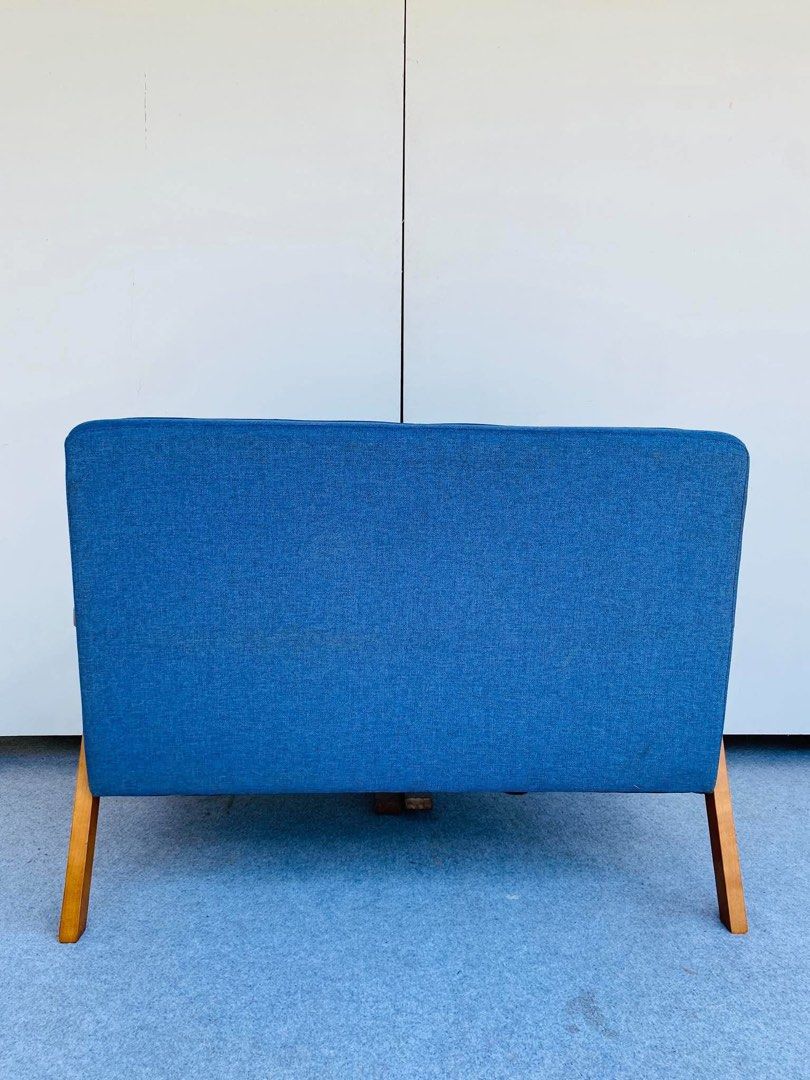 2 Seater Modern Sofa (Category: Sofas) located in Manila. Submitted by justinlei.103 (Listing ID 1470924592, Image 2). Description: “JAPAN SURPLUS” 2-SEATER MODERN WOODEN FABRIC SOFA SIZE: 46L” x 26W” x 16Sh” x 31H” inches (AS-IS ITEM) IN GOOD CONDITION.