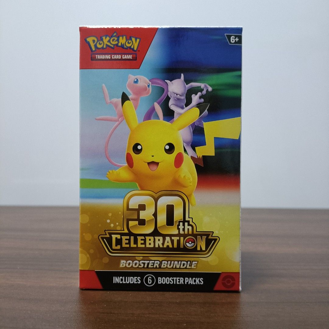 30TH Pokemon TCG: 30TH Celebration Booster Bundle (SEALED) (Category: Card Boxes & Cases) located in Cavite. Submitted by brick-cardshop.ph (Listing ID 1470880059, Image 2). Description: ☑️Condition: Sealed 🏷️Price: Php 5,600 📍Location: Cavite 🧾Payment: Gcash, Maya, or Go Tyme Bank 🚚Shipping: LBC or Lalamove 🗒️Note: Prices may change without notice. Lowball offers will not be entertained..