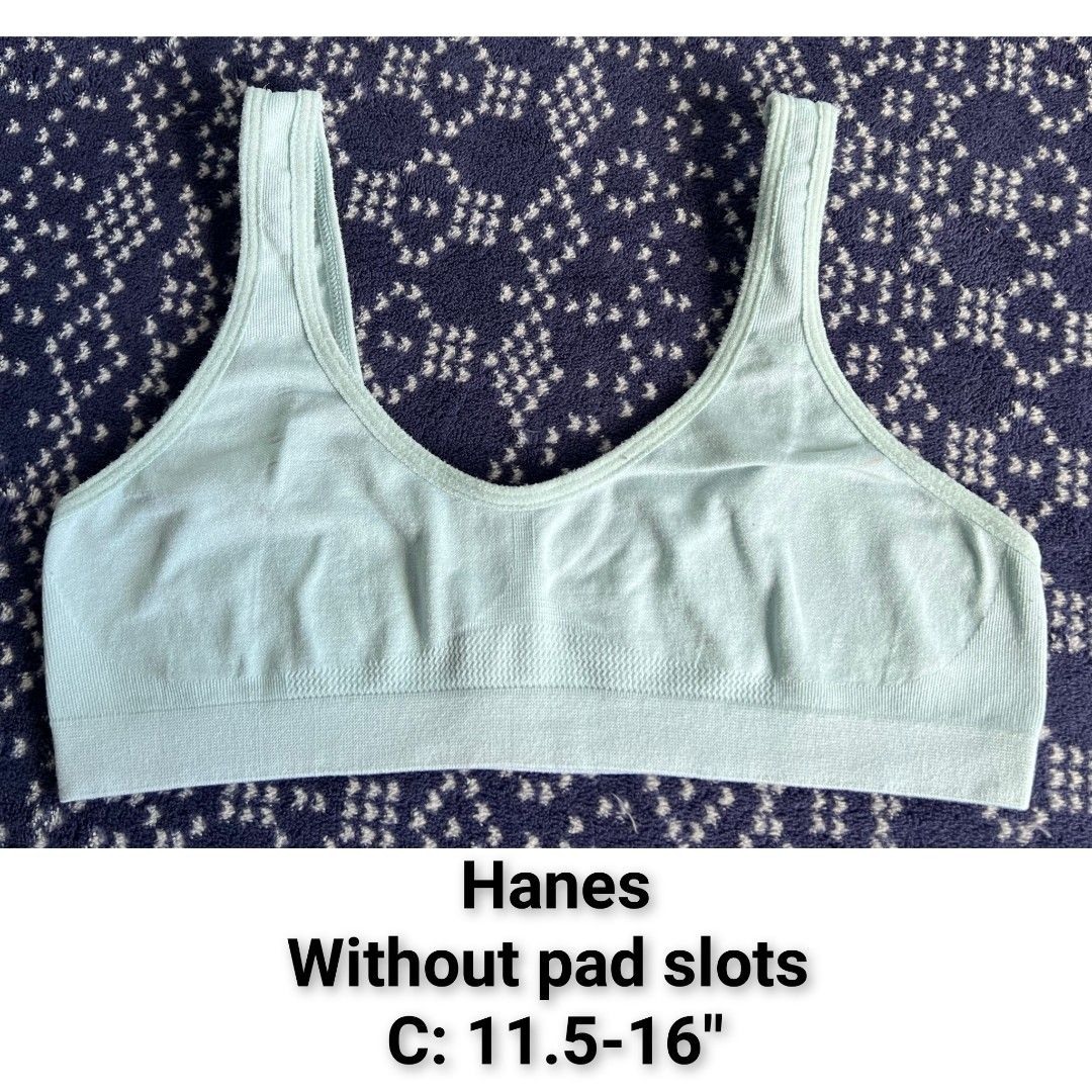 3 PCs Bralette Bra bundle (Category: Activewear) located in Quezon City. Submitted by all_items_50_each (Listing ID 1470793932, Image 2). Description: 3 PCs Bralette Bra bundle Fits teens, adult XS-S *brand and size is posted, as long as it is readable, measurements via tape measure-laid flat, is also posted *wash before wearing, may have lints, dirt/stains (due to storage), color-bleed stains, esp. light colored, with normal signs of usage, pls.