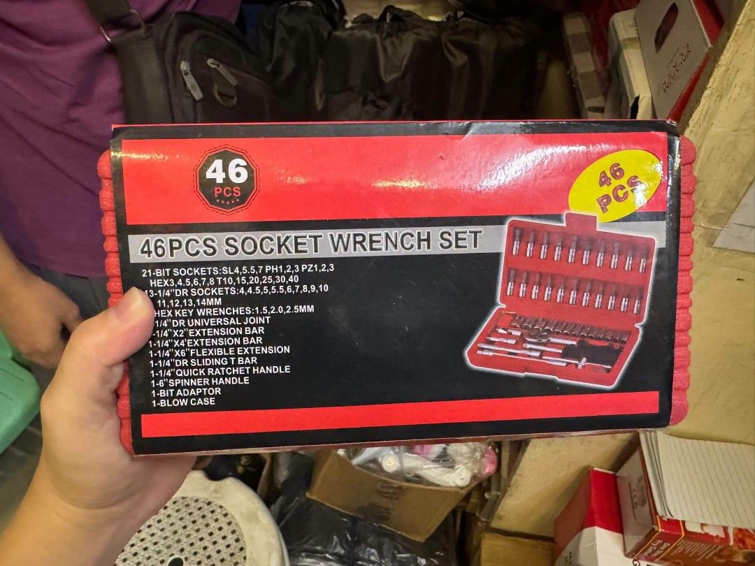 46pcs socket wrench set (Category: Construction Tools & Equipment) located in Manila. Submitted by lyfrancois14 (Listing ID 1470930493, Image 1). Description: .