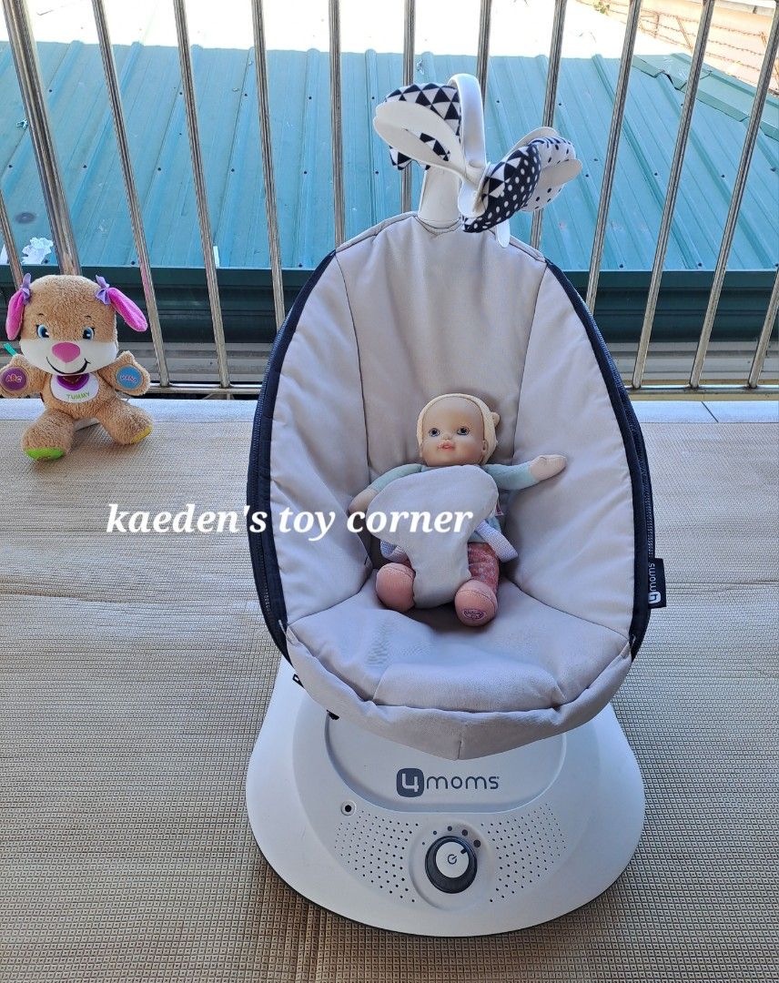 4moms rockaroo baby rocker (Category: Infant Playtime) located in Cebu City. Submitted by kaedenscebu (Listing ID 1470841181, Image 1). Description: 4moms Rockaroo Baby rocker ▪︎Age suitable : Newborn upto 12mons ▪︎Cool mesh fabric breathable ▪︎ Smooth Front to back gliding motion ▪︎Compact size; 1/3 the size of tradional swing ▪︎5 speeds ▪︎machine washable seat ▪︎Toy mobile with reversible, ▪︎3-point safety harness ▪︎AC adaptor (no batteries req