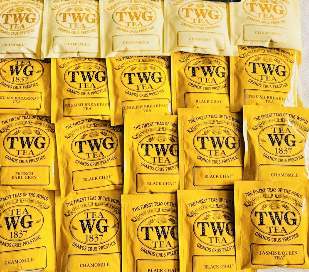 60 x TWG Tea Bags Assorted Flavours Chamomile English Breakfast Black ...