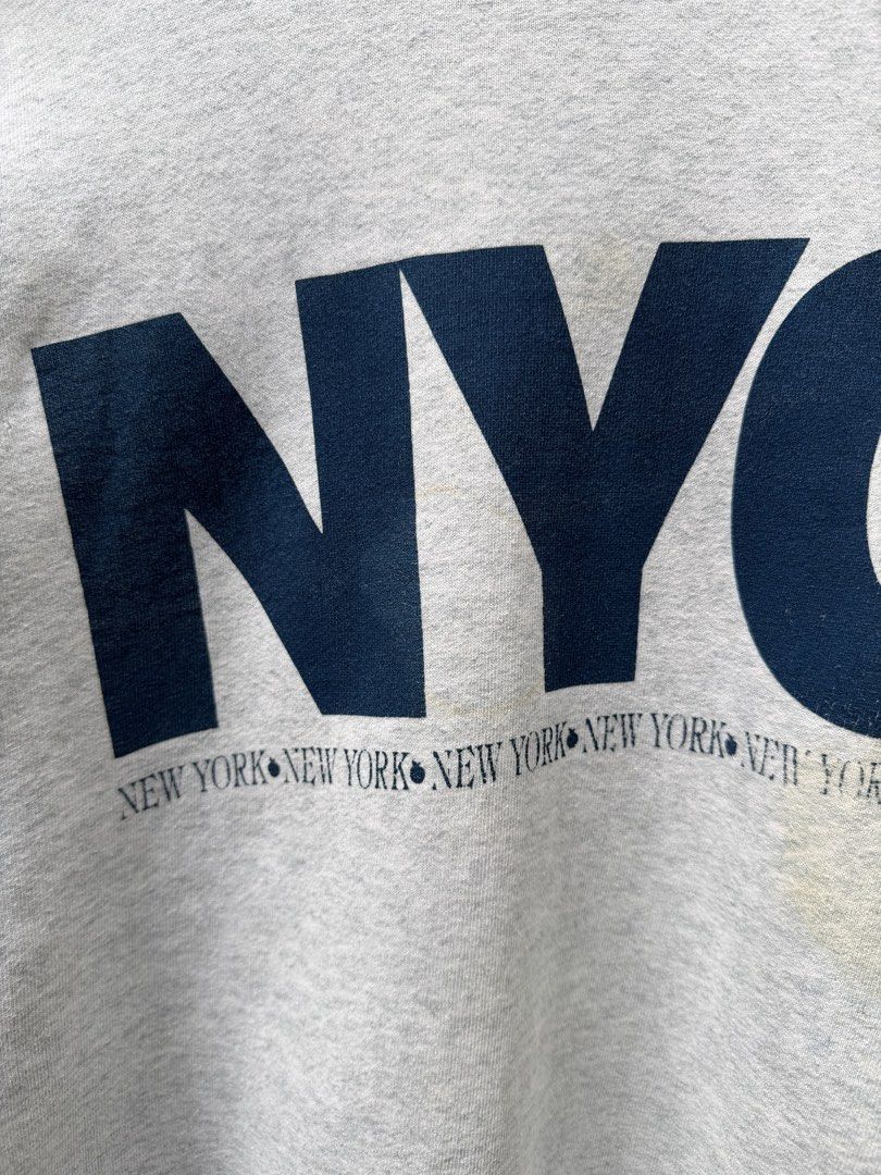90’s NYC FOTL SWEATSHIRT (Category: Coats, Jackets and Outerwear) located in Quezon City. Submitted by ree3_dr0pp2k25 (Listing ID 1470762234, Image 3). Description: 23x29 Stain issue Excellent condition on fabric .