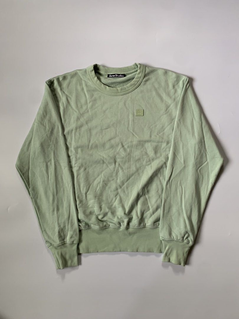 Acne Studios Face Patch Crewneck Sweater (Category: Coats, Jackets and Outerwear) located in Baguio. Submitted by the_gunstore (Listing ID 1470820112, Image 1). Description: Size tagged: M Issue: None Width:22 Length:25 Shoulder:19.5 Sleeve:24.