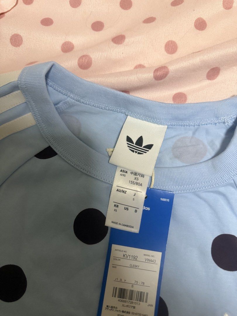 Adidas blue polka dots shirt (Category: Shirts) located in Quezon City. Submitted by buhbyestuff (Listing ID 1470754630, Image 2). Description: .