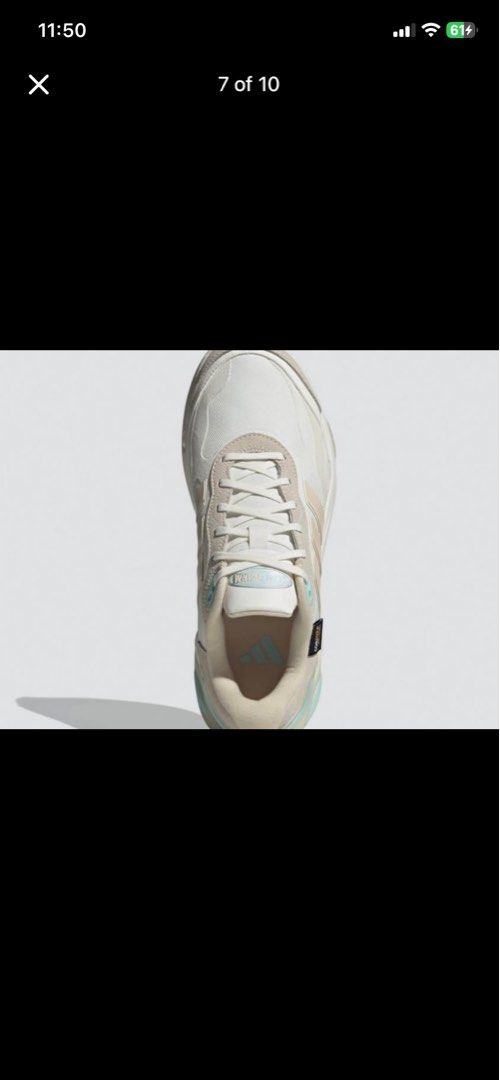 Adidas Climawarm Sneakers Beige Mint (Category: Sneakers) located in Valenzuela. Submitted by eugaraya0887393 (Listing ID 1470897593, Image 2). Description: - Brand: Adidas Climawarm - Style: Chunky daily trainers with a trendy wavy midsole - Colorway: Cream beige with soft mint green accents - Special Feature: Cordura tag on the side for added durability - Condition: Brand new, never worn, pristine condition - Perfect for: Everyday wear, streetw