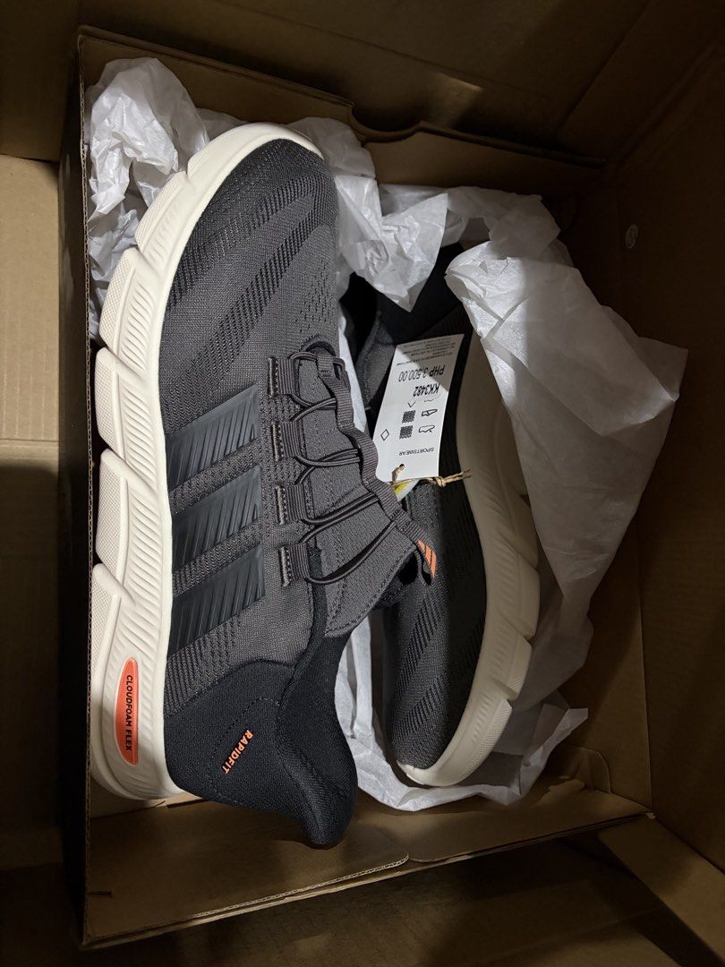 Adidas Cloudfoam Flex Rapidfit Shoes Size US 11.5 (Category: Casual Shoes) located in Manila. Submitted by jjprelovedcollections2 (Listing ID 1470899018, Image 1). Description: Adidas Cloudfoam Flex Rapidfit sneakers in dark grey/brown. Size US 11.5, UK 11, EU 46, Wide fit. Cloudfoam cushioning inside for everyday comfort. Brand new pair in original box with tags attached. Clean design, slip-on style with laces..