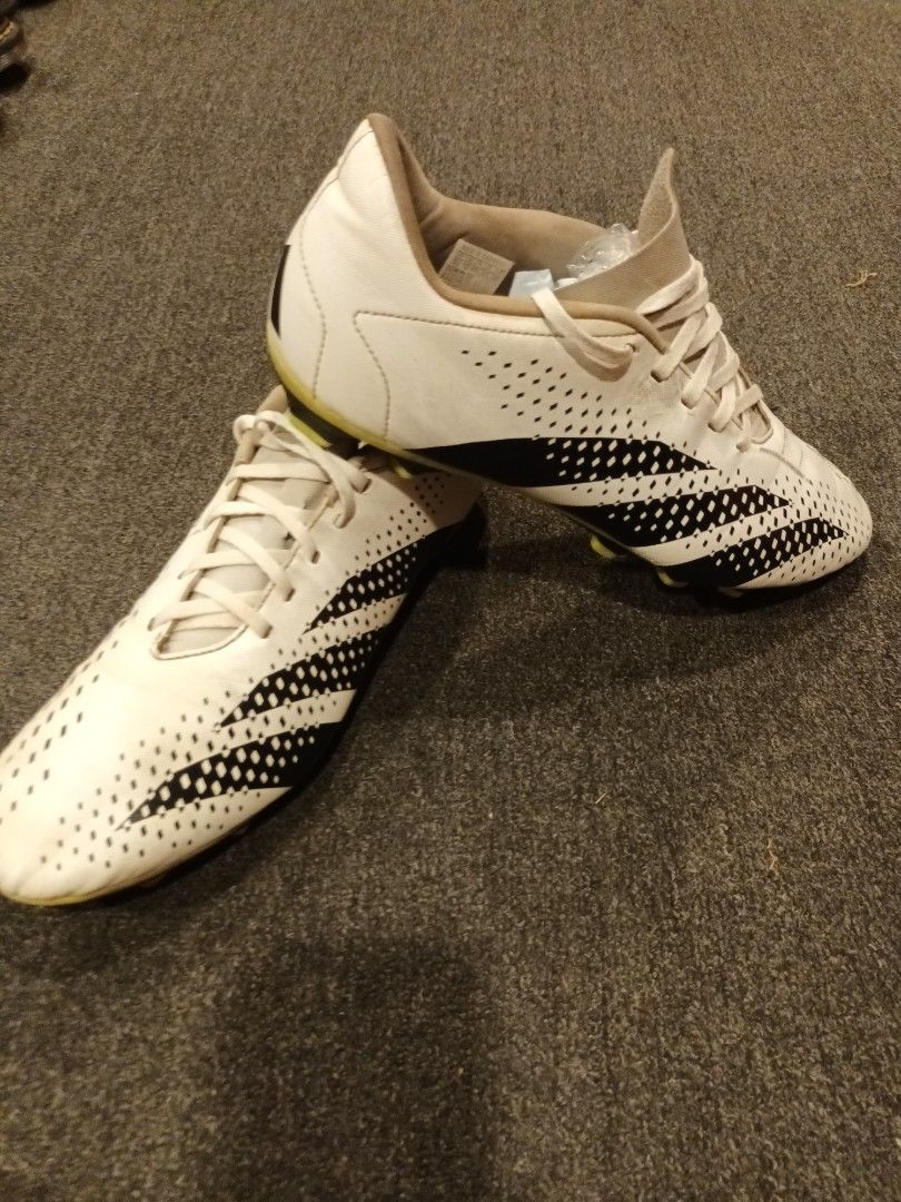 Adidas Predator Firm Ground Soccer Cleats White Black, Men's Fashion ...