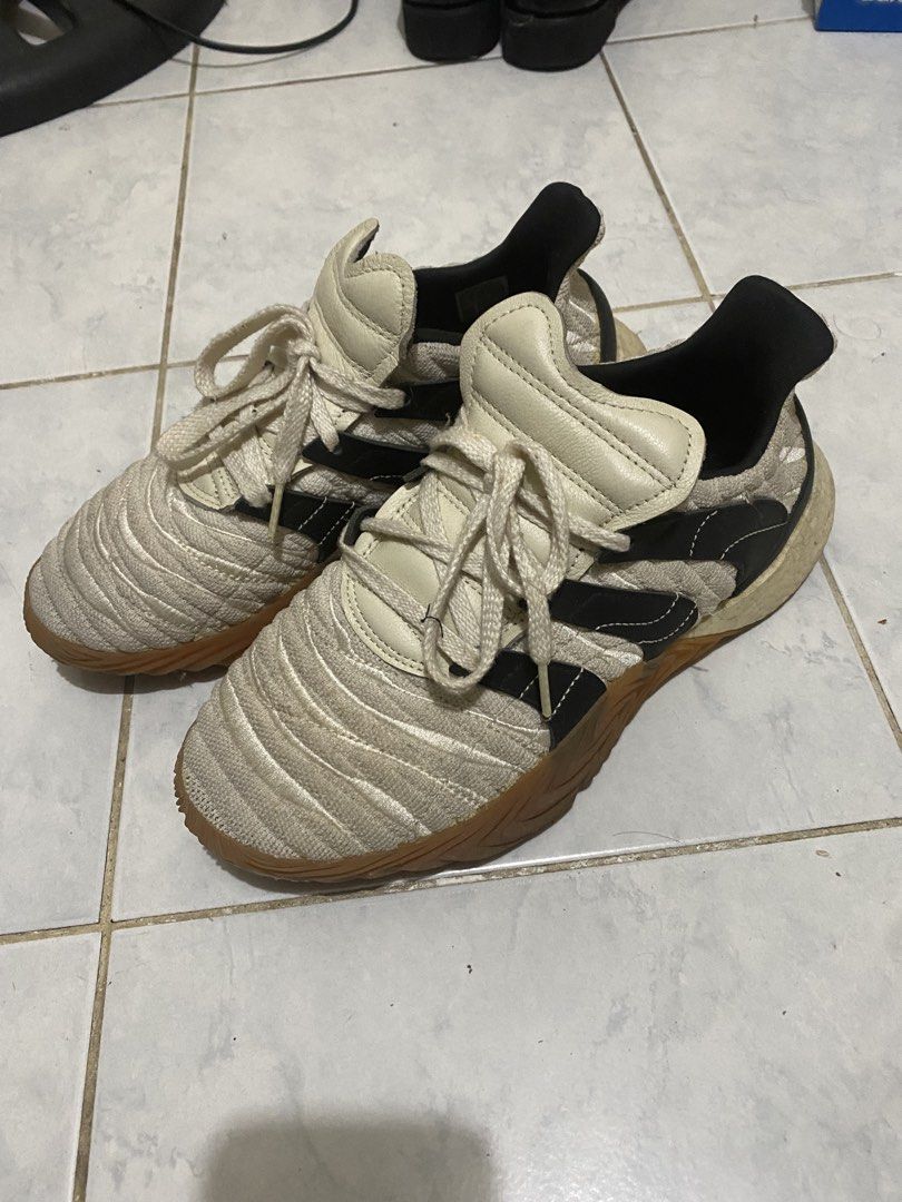Adidas Sobakov Boost White Black Size 8.5 (Category: Sneakers) located in Pasig City. Submitted by aggabao.aj.1 (Listing ID 1470903952, Image 2). Description: Rare Shoe Adidas Sobakov Boost Size: 8.5 100% authentic Condition: 8/10 with slight yellowing and needs cleaning. Still comfy and usable. Will provide replacement box if di mahanap yung orig box. .
