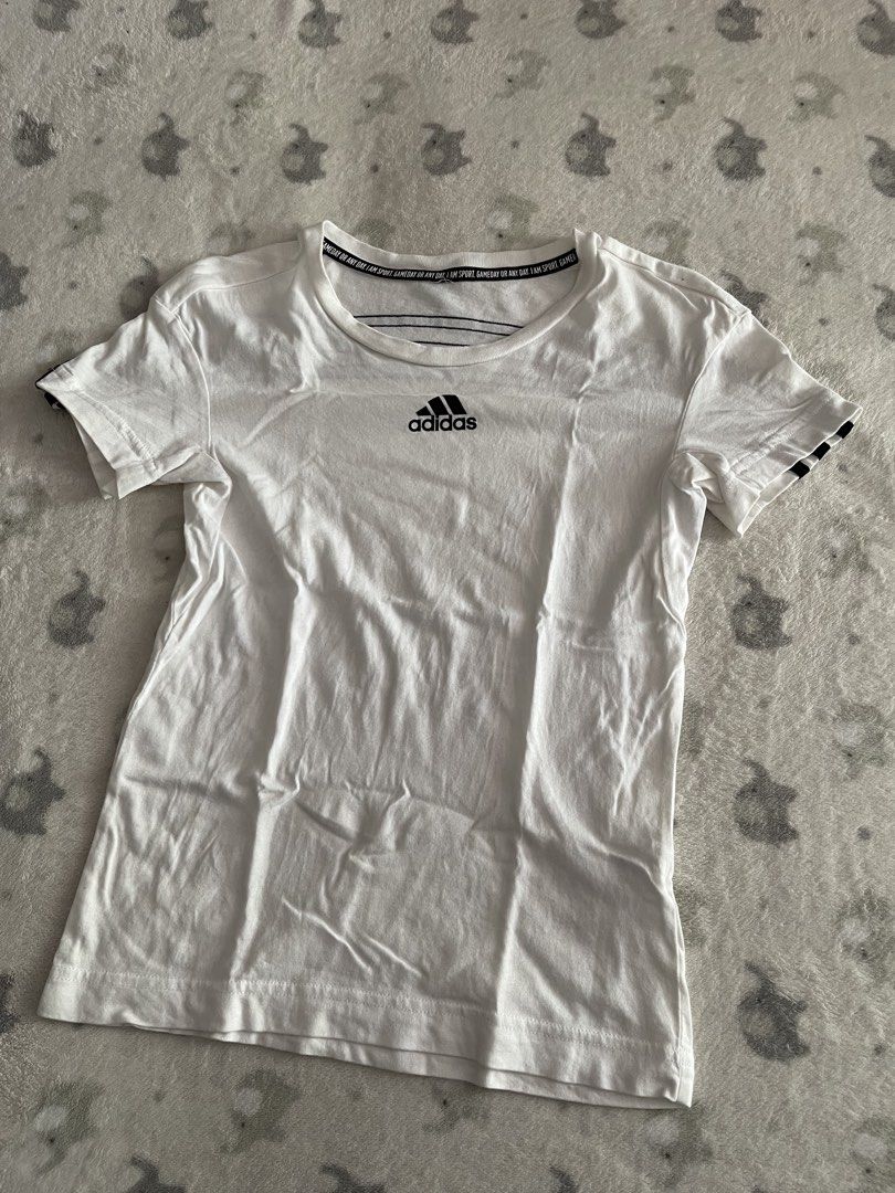 Adidas White Top (Category: Shirts) located in Sorsogon. Submitted by comfortbeforestyle (Listing ID 1470769251, Image 1). Description: Adidas White Top | XS | ₱149 Slightly used. Still very white in actual! Tag removed for comfort. I’m XS for reference. Please check the photos before buying. Location: Sorsogon Shipping: J&T Express only..