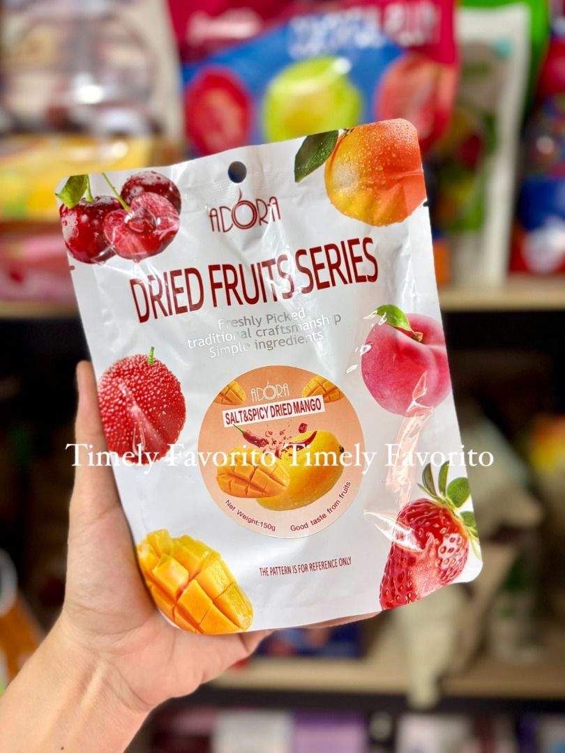 Adora Dried Mango Salt & Spicy 150g (Category: Packaged & Instant Food) located in Pasay City. Submitted by timelyfavorito1 (Listing ID 1470930779, Image 1). Description: Imported from Singapore! Disclaimer: Timely Favorito is not affiliated with any of the brands posted on this account. Copyright & Trademarks are sole property of the brand owners..