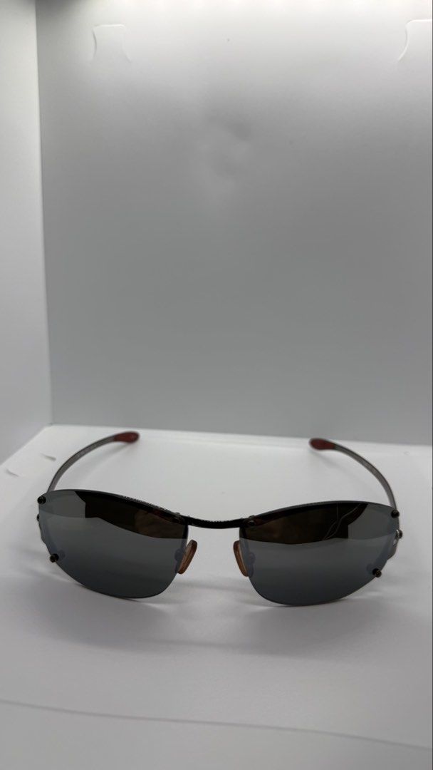 Agnes b. Fire L616 Sunglasses (Category: Sunglasses & Eyewear) located in Baguio. Submitted by zeemoda01 (Listing ID 1470886542, Image 1). Description: - Brand: Agnes b. - Model: AB FIRE L616 125 - Lenses: Dark tinted - Frame: Sleek dark metallic with trendy red arm tips - Temple Length: 125 - Condition: Clean, excellent, minimal wear visible - Perfect for everyday wear and stylish sun protection.