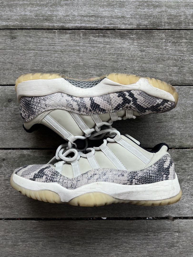 Air Jordan 11 retro low snake skin sneakers, Men's Fashion, Footwear ...
