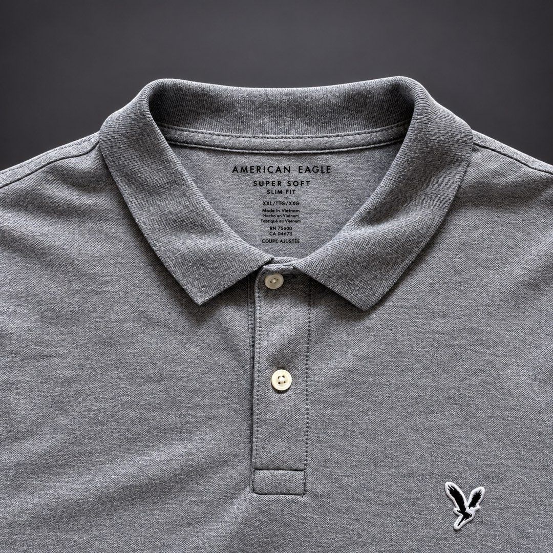 AMERICAN EAGLE POLO SHIRT (Category: Tshirts & Polo Shirts ) located in Taguig. Submitted by clarrk95 (Listing ID 1470892787, Image 2). Description: American Eagle Polo Shirt Size: XXL (Tag) Length: 32inches Width: 25inches PRICE: ₱350 only! ✅ brandnew condition ✅ add shipping fee ✅ ignoring LP inquiry Shipping: Lalamove | J&T | LBC Location: Taguig📍 Payment: Gcash | Bank | Cash FB: THRFT IG: thrft_25 DM for more detailed pics.📩.