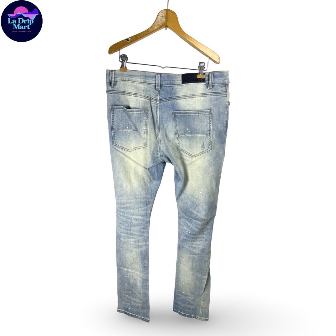 ‎“AMIRI” PATCH SKINNY JEANS ‎ (Category: Jeans) located in Taguig. Submitted by ldm.ph (Listing ID 1470914158, Image 2). Description: ‎(LDM-B-0178) ‎Size:ACTUAL FIT:L-XL ‎Dimensions Waistline: 34 ‎Inches length:42 Leg opening:6 ‎Condition: EXCELLENT ‎Color rate:9.5 ‎Flaws:❌ ‎(READY TO WEAR).