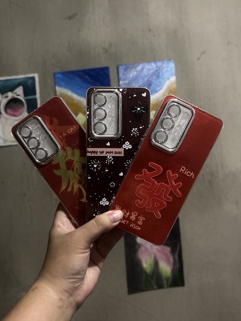 Android cases 10pcs for 200 (Category: Cases & Sleeves) located in Manila. Submitted by royalpengwen (Listing ID 1470792188, Image 2). Description: Assorted Android phone cases bundle compatible with Vivo, Oppo, and Huawei. Includes various trendy designs like hearts, prints, and festive patterns. Great value bundle. 10 pcs - P200 20pcs - P350.