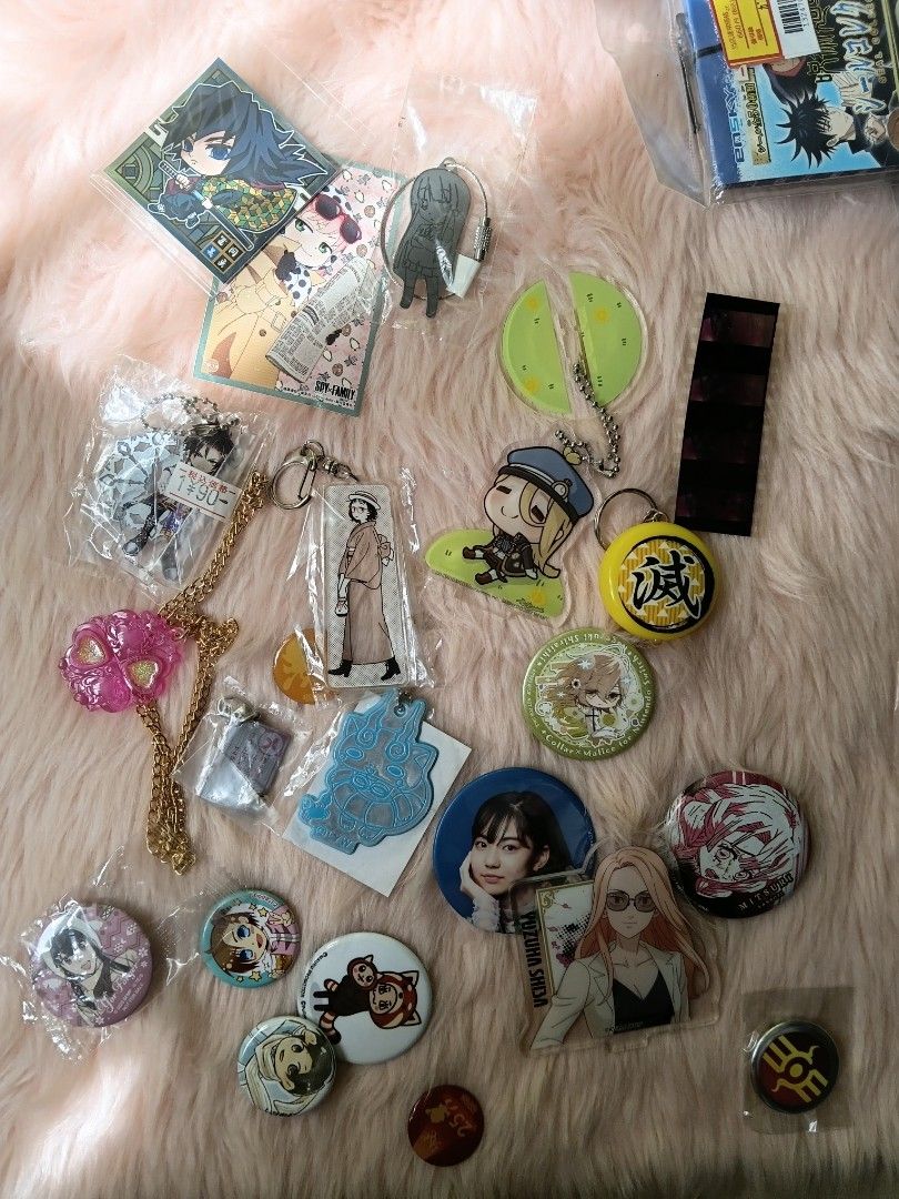 Anime Merch and random items Bundle (Category: Character Goods) located in Manila. Submitted by panccino (Listing ID 1470750436, Image 3). Description: 50 items total!!! MOP : Gcash MOD : J&T, Lalamove, Meetup (Moa, Rob Manila, Lrt 1 with handling fee depends how far) Loc: Malate Manila.