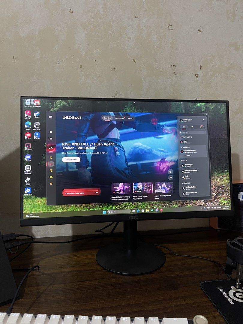 AOC Gaming Monitor (Category: Monitor Screens) located in Manila. Submitted by blondedshan (Listing ID 1470925620, Image 1). Description: Negotiable with complete warranty and receipt Last month lang nabili, NO ISSUE, i can provide proofs for security 100Hz Goods na for games like valo Comes with hdmi cable and power cable RFS: need funds Dm for more details.