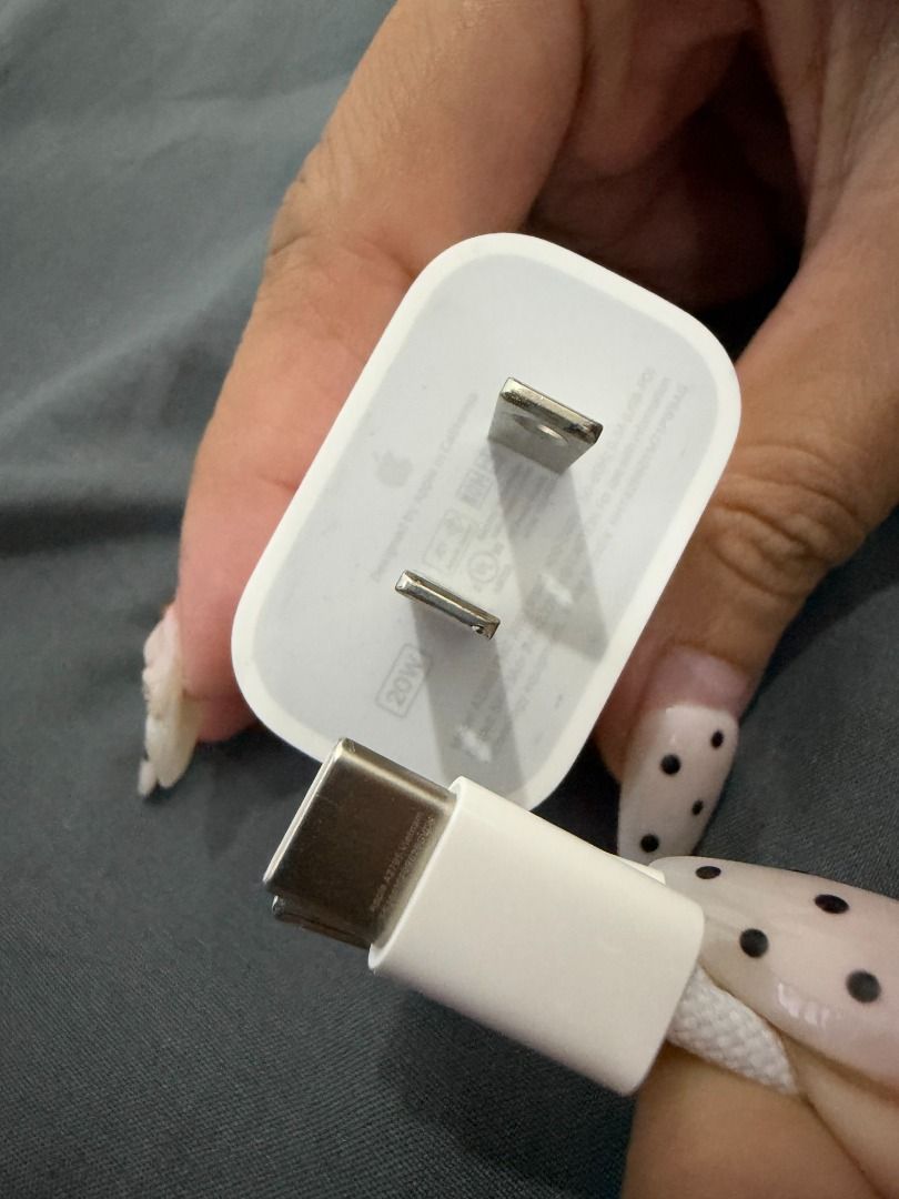 Apple 20W Adapter & Techwoven Cable (Category: Chargers & Cables) located in Guagua. Submitted by kewnewt (Listing ID 1470750338, Image 3). Description: For Sale -Genuine Apple 20w Adapter (bought from apple store online) -Genuine Apple Type C Techwoven cable (came from iPhone 16 Pro Max) No issue almost brand new. RFS - Upgraded to 40W Dynamic Adapter Pampanga area meet-up.