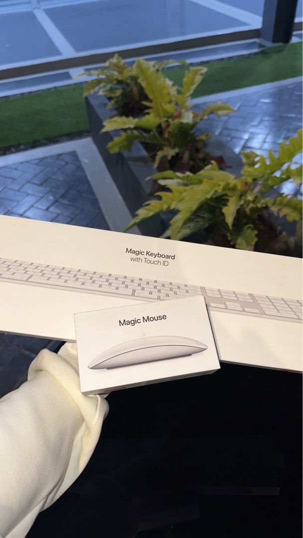Apple Magic Keyboard with Touch ID and Numeric Pad and Magic Mouse Bundle (Category: Computer Keyboard) located in Roxas City. Submitted by tel_02 (Listing ID 1470848077, Image 1). Description: - Authentic Apple Magic Keyboard with Touch ID and Numeric Pad and Magic Mouse set - Colorway: White with silver aluminum build - Full-size layout including a convenient numerical keypad - Wireless connectivity for a clutter-free desk setup - Condition: Cl
