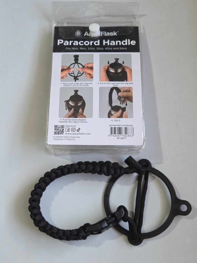 Aquaflask Paracord Handle (Category: Water Bottles & Tumblers) located in Bulacan. Submitted by limitless.melai (Listing ID 1470874424, Image 2). Description: used once RFS: Decluttering.