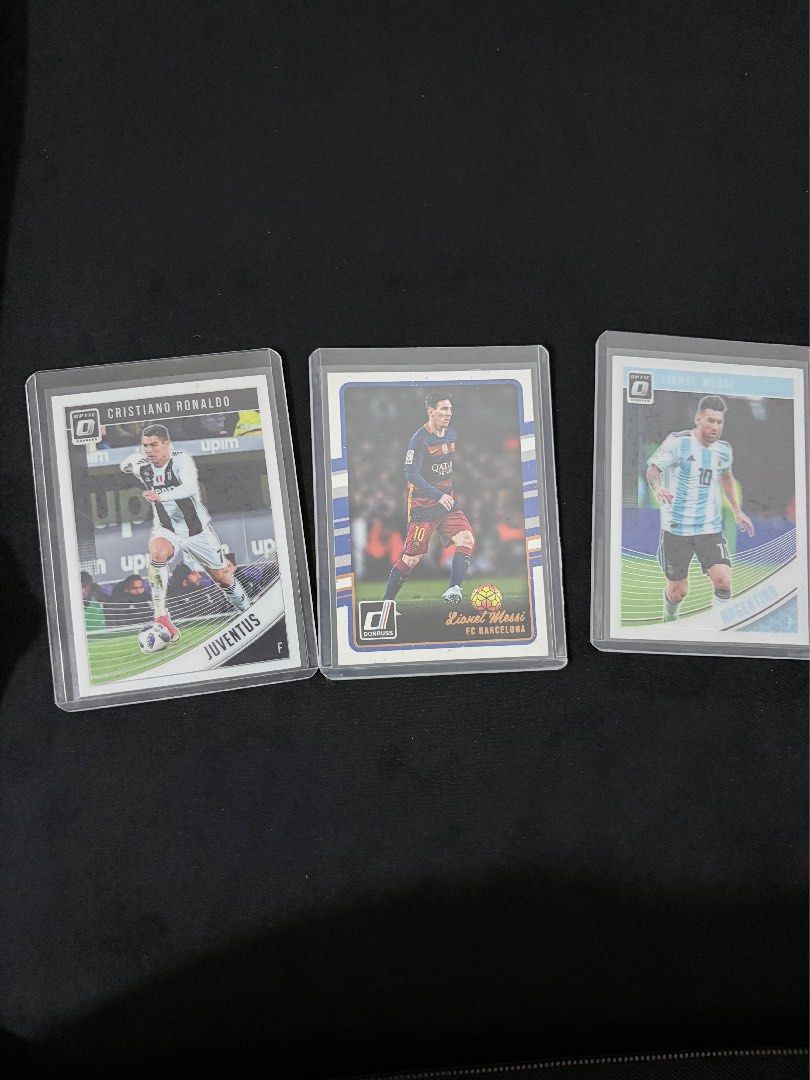 Messi & Ronaldo 9, 29, null (Category: Raw Singles) located in Mandaluyong City. Submitted by juliansthings (Listing ID 1470910032, Image 1). Description: Sold as pack (all 3) - Ronaldo Juventus Panini Donruss Optic 2018-2019 - Messi Barcelona Panini Donruss 2016-2017 - Messi Argentina Panini Donruss Optic 2018-2019 .