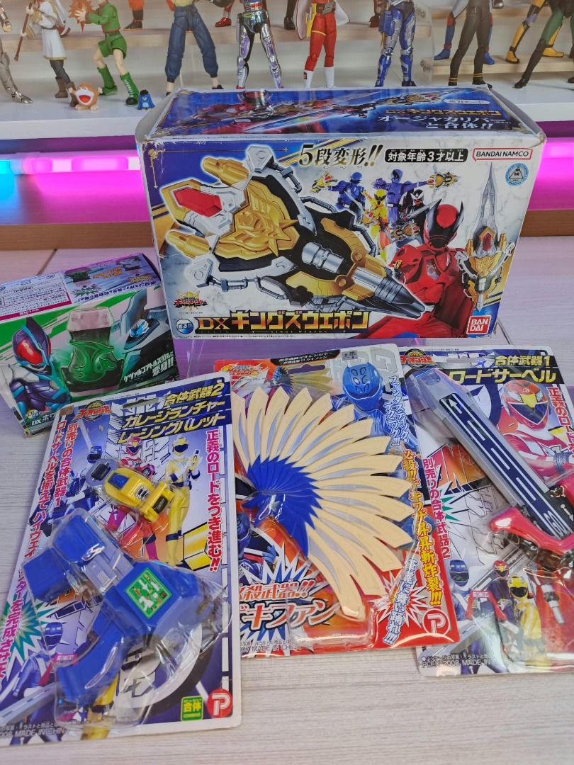 Assorted Super Sentai/Kamen Rider Items (Category: Action & Battle Toys) located in Pasig City. Submitted by tokurenjaa (Listing ID 1470763319, Image 1). Description: Assorted Super Sentai/Kamen Rider Items MOP: Gcash/Bank Transfer MOD: Lalamove/LBC/JNT Location: Ortigas, Pasig City No Meetups.
