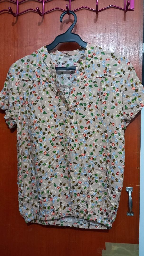 Assorted Women's Tops Shirts Bundle (Category: Shirts) located in Pasig City. Submitted by kathee88 (Listing ID 1470849084, Image 3). Description: - Set of 5 versatile women's tops for daily casual wear - Includes: floral short-sleeve blouse, black & white striped button-up, bright blue tee, blue top, and dark long-sleeve shirt - Great mix of styles and colors to easily match your outfit - Closet clear-out bundle – selling all 5 pieces together -