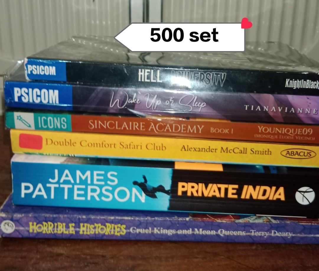 Assorted YA and fiction books (Category: Storybooks) located in La Trinidad. Submitted by bookworm.6 (Listing ID 1470864180, Image 2). Description: Individual Books (₱100 - ₱350 each): - Gemini - Vultures & Other Poems - In the Shadow Garden - Ace of Spades - Girls of Fate and Fortune - Song of Silver Flame Like Night - Ghost Lover - Featherweight - Class Joyride - Twelfth Knight - Dark Star Burning Ash Far - House of Marionne - Guardians of Dawn