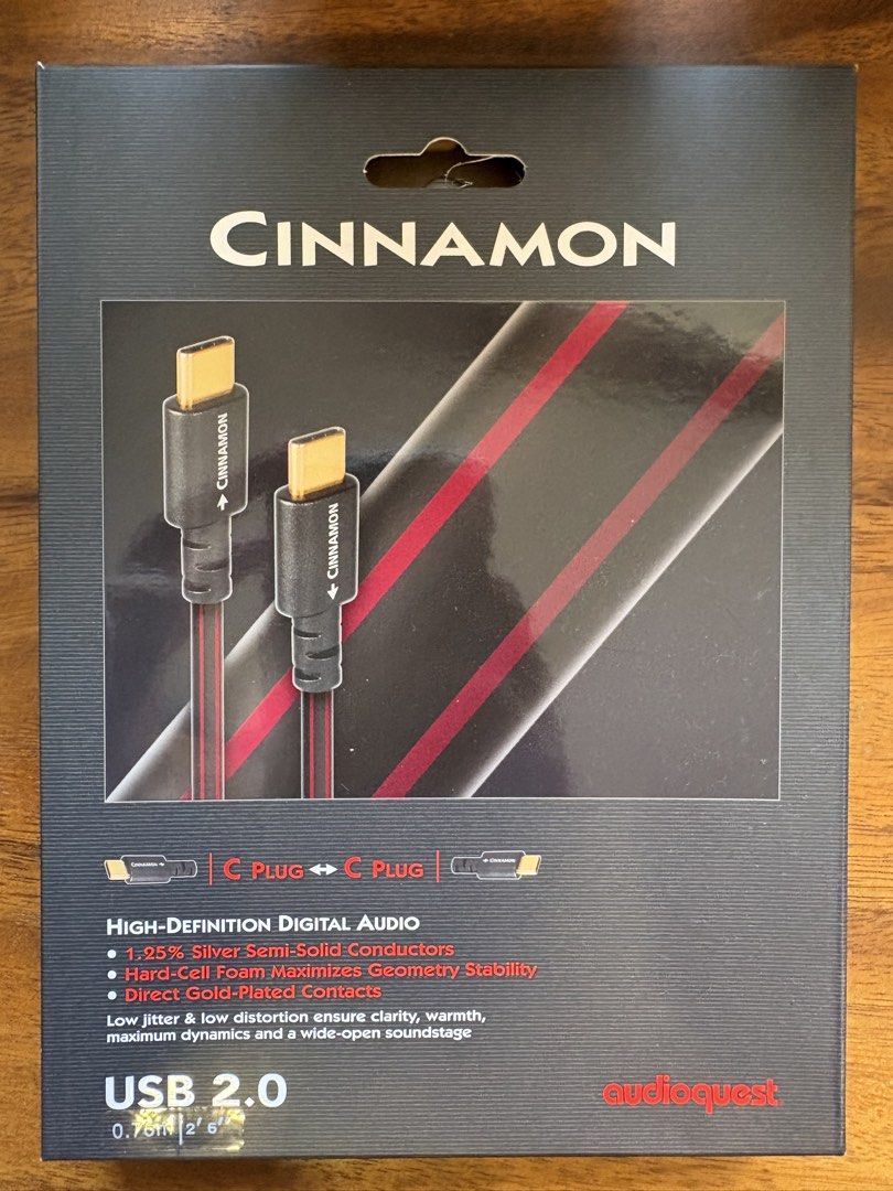 AudioQuest Cinnamon USB 2.0 C to C Cable (Category: Portable Audio Accessories) located in Taytay. Submitted by mybaby01 (Listing ID 1470757705, Image 1). Description: FS: AudioQuest Cinnamon USB 2.0 Type-C to Type-C Cable (0.75m) – PHP 5,500.00 Selling Price: PHP 5,500.00 Item Details • AudioQuest Cinnamon USB 2.0 Type-C to Type-C Cable • Length: 0.75 meter • 100% Original & Genuine • Original Packaging Included Description Up for sale is my Aud
