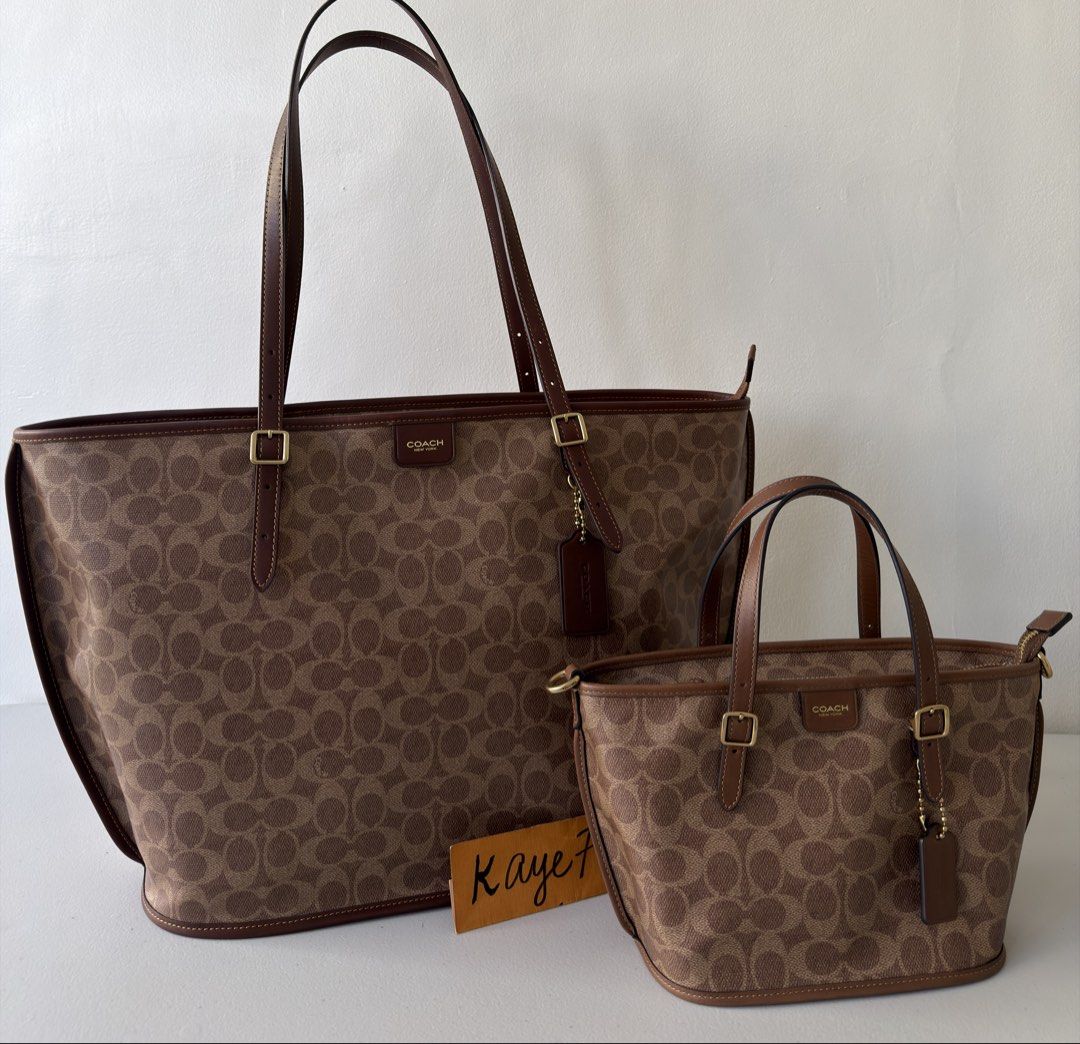 Authentic Coach Bags 2026 (Category: Luxury Bags & Wallets) located in Manila. Submitted by fajardoeyak108 (Listing ID 1470786983, Image 1). Description: Like new both used once only Large Tote -25k newly bought Small Crossbody - 15k - bought last Dec 2025 With paperbag dustbag & tags Las Pinas pick up.