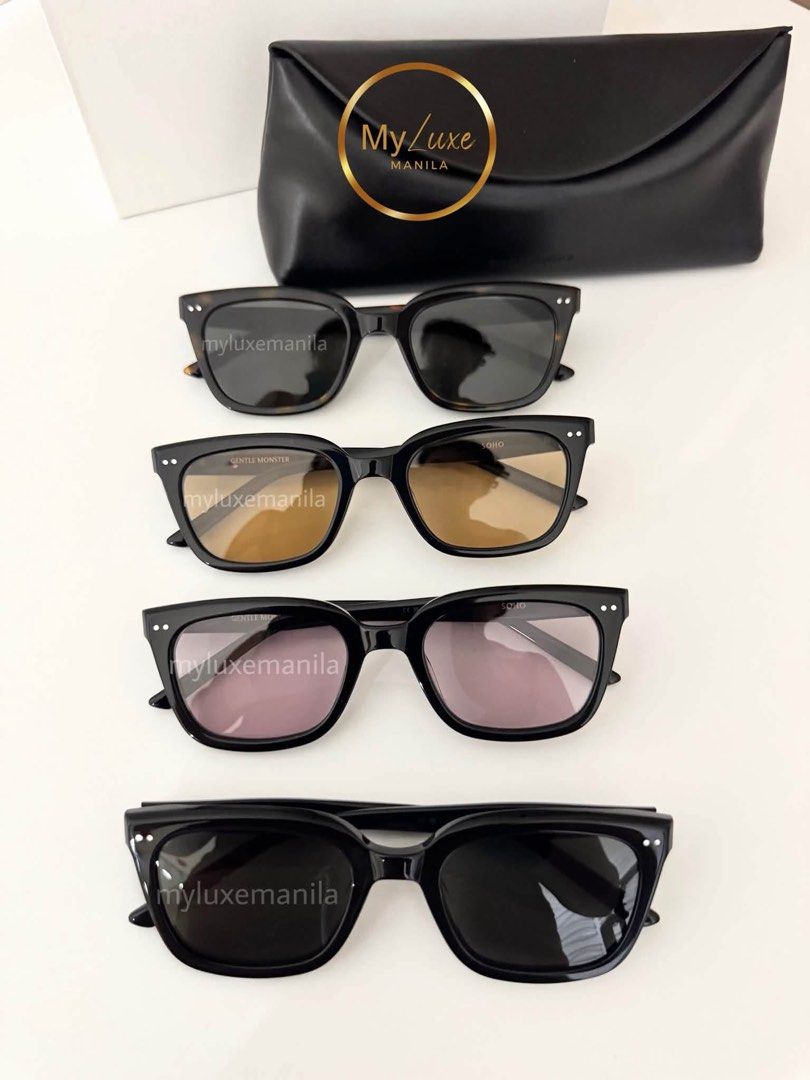 Authentic Gentle Monster - Soho Series (With Box Set) (Category: Sunglasses & Eyewear) located in Manila. Submitted by myluxe.manila (Listing ID 1470898532, Image 2). Description: Want to cop yours? Order now & Receive it today! Onhand and ready to deliver ✨ ⭐️CELEBRITY TRUSTED SHOP ⭐️ 🤩 LOWEST PRICE IN THE MARKET 🤩 All Brand new and actual photos/videos posted Legit Import from Seoul, South Korea 🇰🇷 We accept cod same day delivery thru grab 