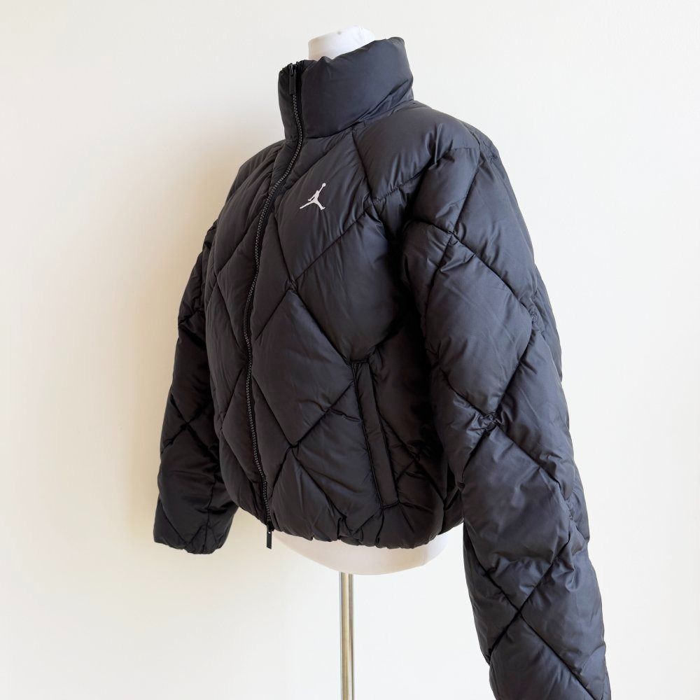 Authentic NIKE JORDAN Black Puffer Jacket Fits XS Small (Category: Coats, Jackets and Outerwear) located in Davao. Submitted by carinescloset (Listing ID 1470830925, Image 3). Description: NIKE Jordan Puffer Jacket • Size XS, with allowance for heavy layering • Fits up to Small, light layering only • Model reference: XS, 25” waist, 5’0” • Mannequin reference: 27 waist, 36 bust • Therma-FIT (thermal) and water-repellent • Brand new with tag • Orig