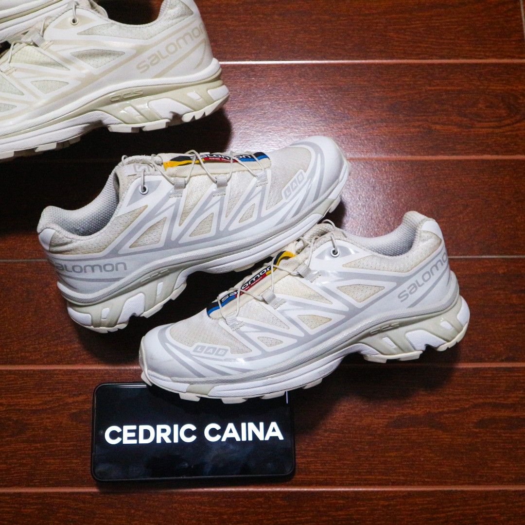 Authentic Salomon XT-6s For Sale! ( (Category: Sneakers) located in Rizal. Submitted by dricflair_04 (Listing ID 1470930197, Image 2). Description: Salomon XT-6 "Vanilla Ice Almond Milk" Size 9US // Very Good Condition // SOLD *Issues: pair only, signs of usage Salomon XT-6 "White Lunar Rock" Size 5.5M / 6.5W // Good Condition // P5,000 Only! *Issues: pair onlly, signs of usage Vouch and video call FB/IG Page: 1800Sole.