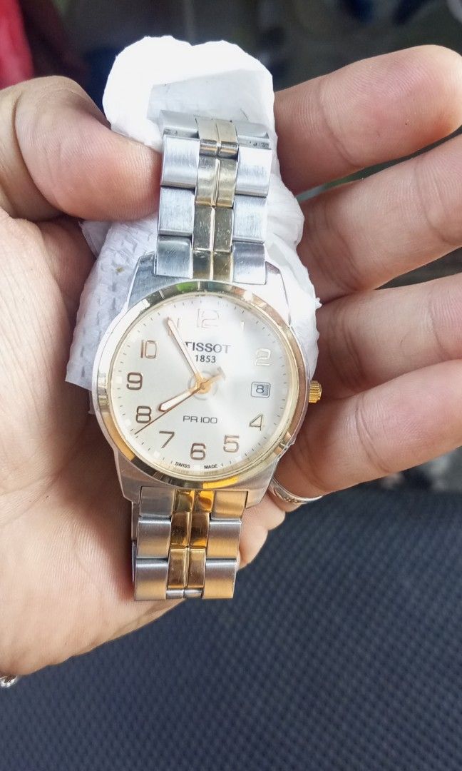 Authentic tissot PR100 two Tone Quartz (Category: Luxury Watches) located in Calamba. Submitted by ironjayy050812 (Listing ID 1470829052, Image 3). Description: good as new , 💎.