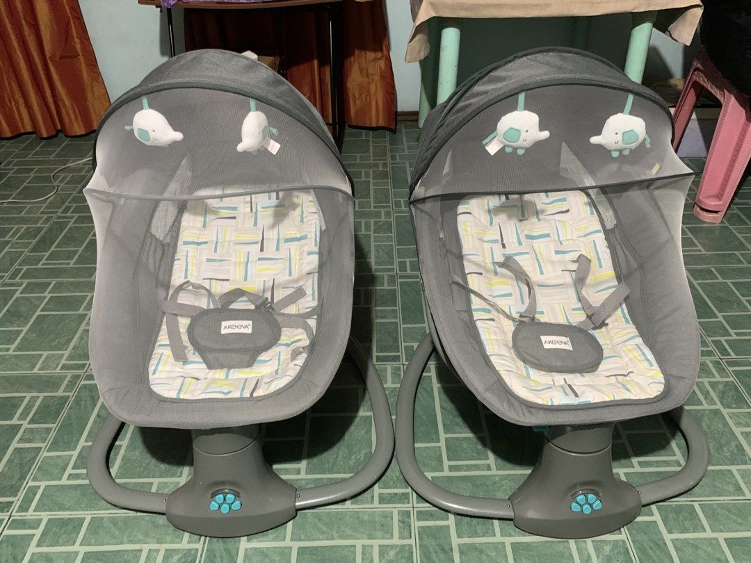 Automatic baby/toddler snoozer (Category: Other Kids Furniture) located in Manila. Submitted by whimsy.finds (Listing ID 1470771778, Image 1). Description: 4,500 each Clean and 100% working great Suitable for babies weighing 3-18kg Multi speed control buttons Reclinable bed With bluetooth With mesh mosquito net With harness strap Can be used batteries or with plug in USB chord (chords included) Payment first basis via Gcash / Maribank / Maya befo