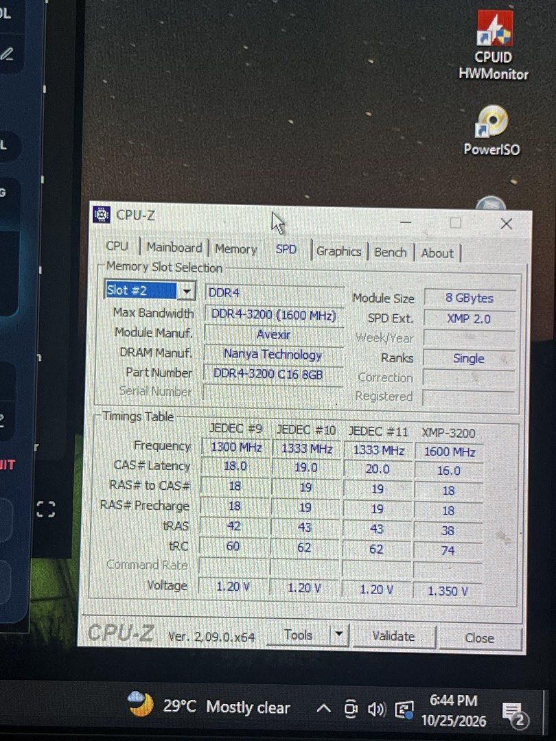 Avexir RAM 8x2GB DDR4 (Category: Computer Parts) located in Mabalacat. Submitted by g.raz (Listing ID 1470889736, Image 3). Description: 🚨 RUSH SALE! Avexir DDR4 3200MHz RAM 🚨 (NEGOTIABLE) 💻 Brand: Avexir • Capacity: 8GB x 2 (16GB total) • Type: DDR4 • Speed: 3200MHz • Timing: CL16-18-18-38 • Voltage: 1.35V 📌 RFS: Need funds for tuition fee 📍 Location: Angeles City, Pampanga.