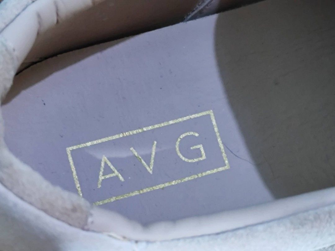AVG Nude Suede Slip-On Sneakers (Category: Sneakers) located in Bacoor. Submitted by stargazer1084 (Listing ID 1470836922, Image 3). Description: Nude suede slip-on shoes with clean white rubber soles. Elastic side panels for easy on and off. Light pink insoles stamped with the AVG logo in gold lettering. Paper stuffing included inside to keep their shape..