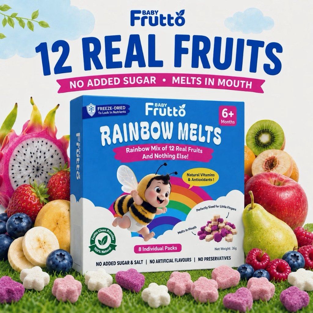 Baby Frutto Rainbow Melts Freeze-Dried Fruit Snacks, Babies & Kids ...