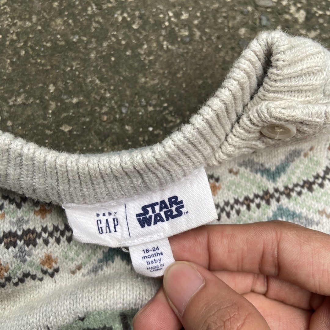 Baby Gap x Star Wars Pullover Sweater (Category: Babies & Kids Fashion) located in Angeles City. Submitted by eriellynngotvintage (Listing ID 1470834007, Image 3). Description: 12x14 18-24Months on Tag Good Condition. See photo for details 210 Angeles City Pampanga.